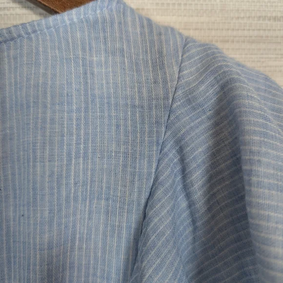 Savanna Jane Plus Size Floral Embroidered Striped Sleeveless Blouse Top 1X NWT - Picture 10 of 10